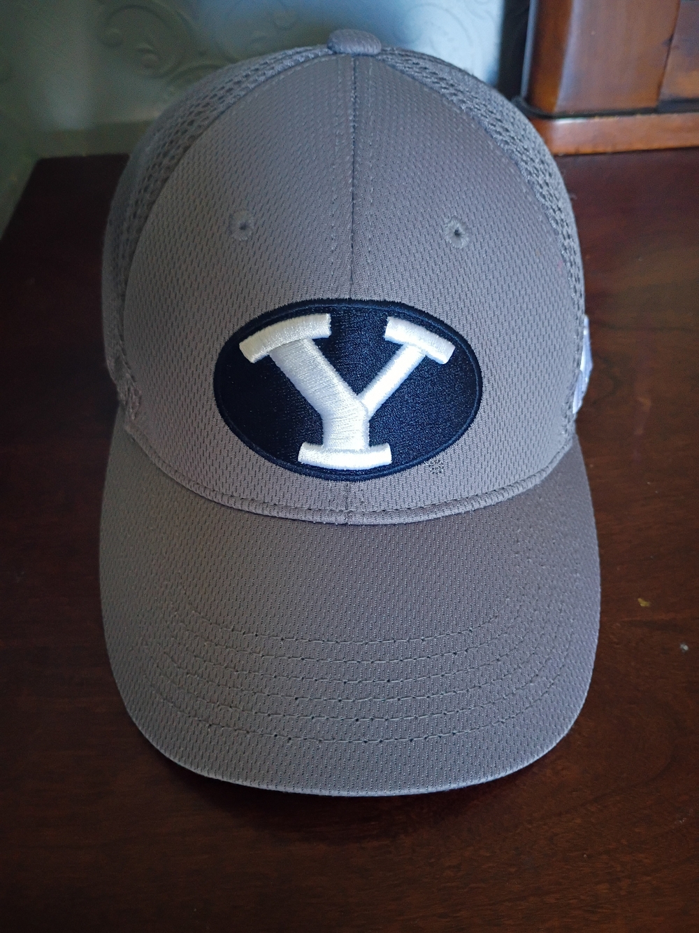 Men's Gray Baseball Cap with White 'Y' Patch